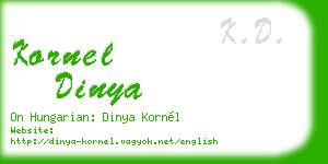 kornel dinya business card