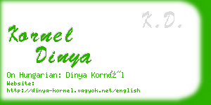 kornel dinya business card